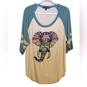 Living Doll Elephant Baseball Tee